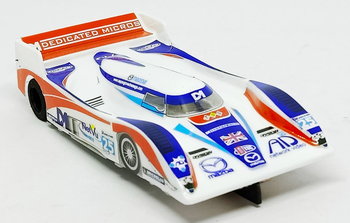 JK Cheetah Anglewinder Steel chassis 1/32 Slot Car Mazda Dyson