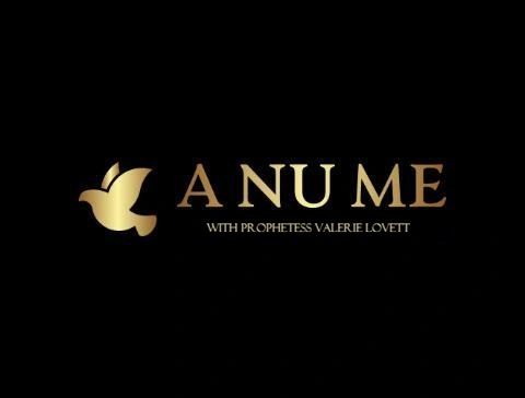 Golden dove logo with 'A NU ME' and Prophetess Valerie Lovett text.