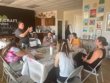 A group of people at a table