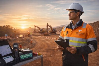 Fit-for-work policy, procedures, testing and compliance for builders, contractors & transport in WA.