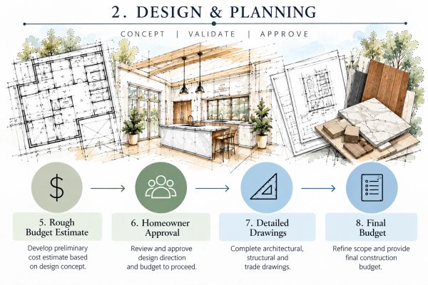 Design and planning process for home construction.