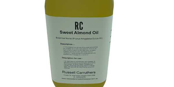 "Sweet Almond Massage Oil - 5 Litre Bulk Container, supplied by RC Remedial Massage Newcastle. A co