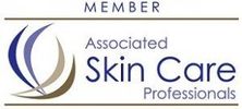 ASCP Skin care professionals logo blue green cured leaf like shapes member 