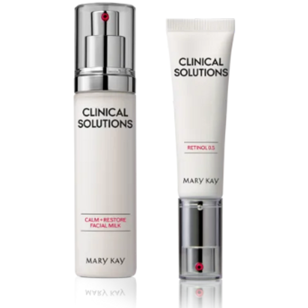 White skincare bottles clinical solutions mary kay products