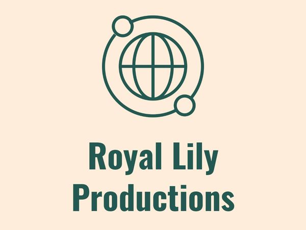 Royal Lily Production logo image with beige background 