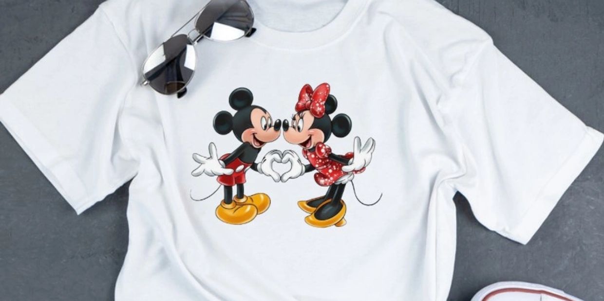 Personalised mickey mouse valentines T-shirt 