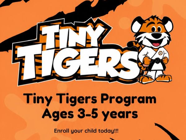 Tiny Tigers Program for children ages 3-5 with a tiger mascot.