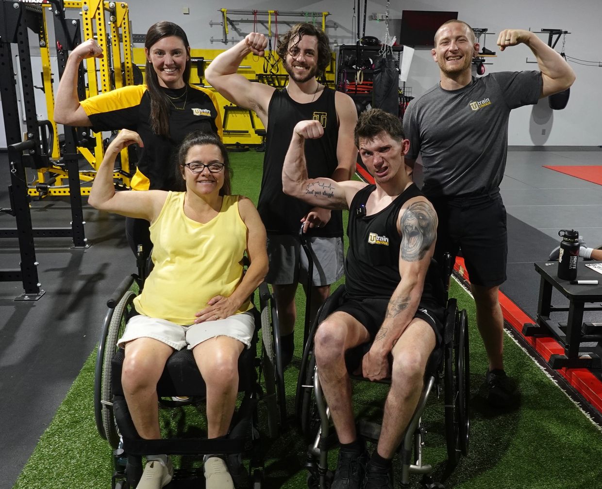 Some of the Train Unique crew after a workout
