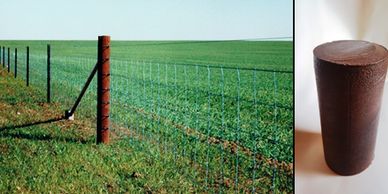 Ag cattle fencing plastic round fence posts composite fence post lowest price best value wire fence