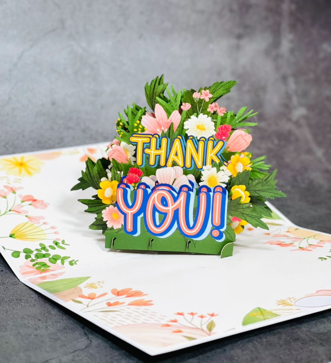 Thank You Bloss Flower 3D Pop Up Card