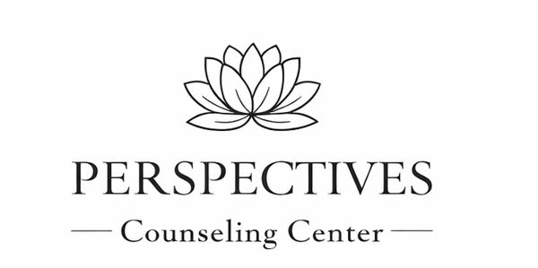 Logo of Perspectives Counseling Center with a lotus symbol.
