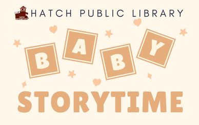 Alphabet blocks spelling out "Baby Storytime"