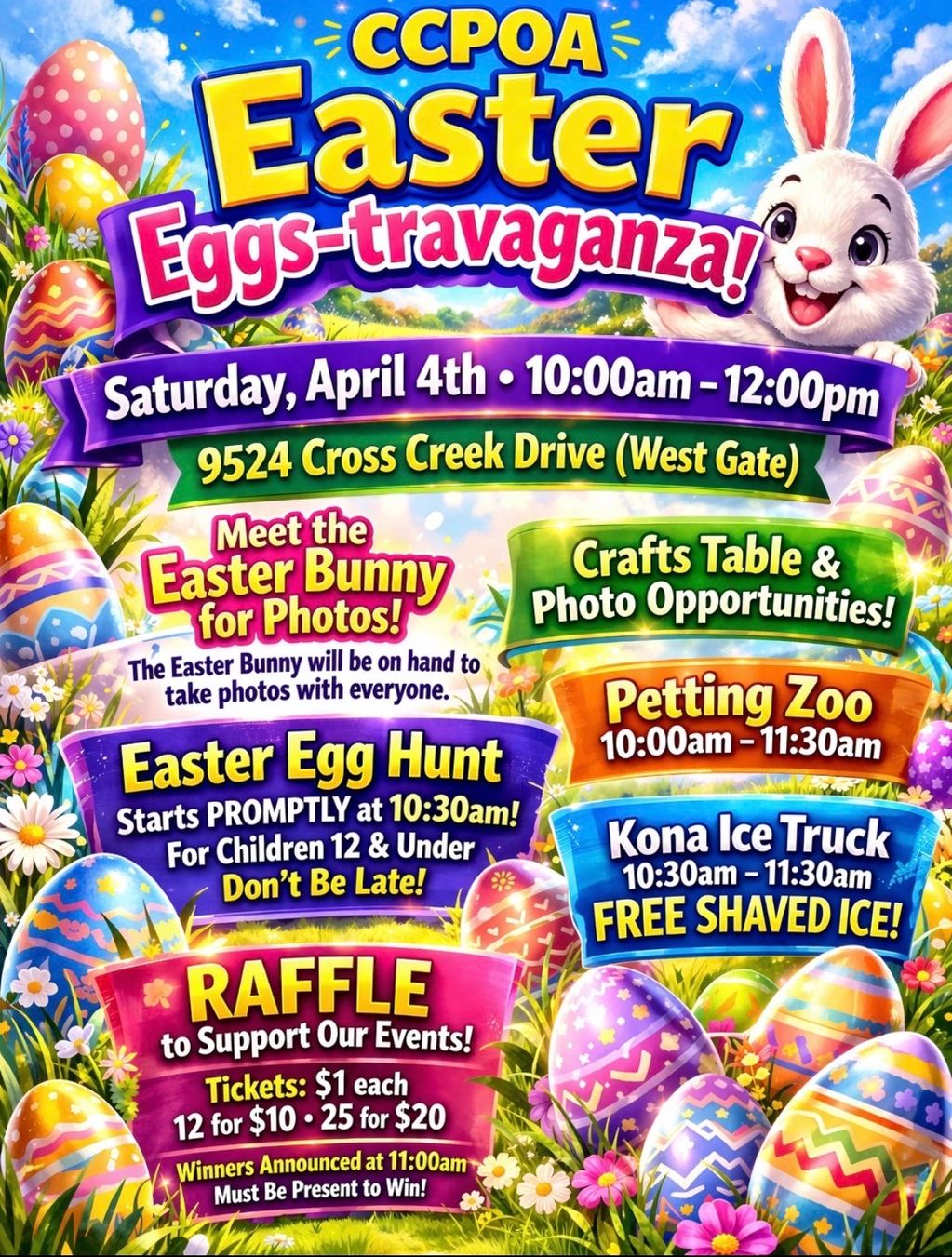 PARENTS: Register your children for the Egg Hunt by Sunday, March 29th here… 
https://form.jotform.c
