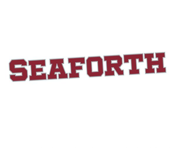 Text reading 'SEAFORTH' in bold, red letters.