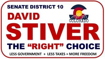 Committee to Elect David Stiver|
Colorado Senate District 10