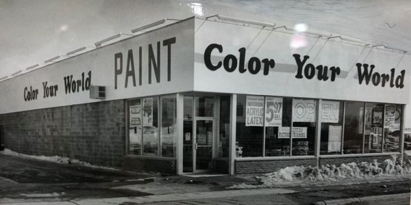 Photo of Color Your World's second location on Great Northern Rd. 1972