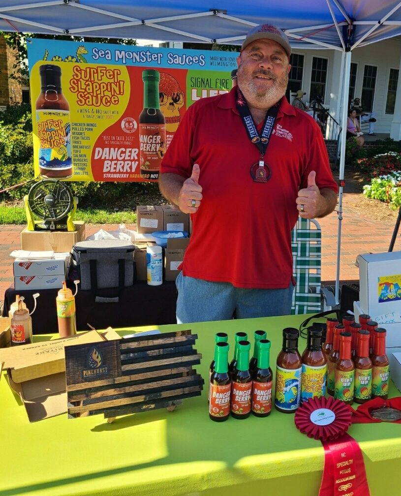 Award winning hot sauce at Pinehurst BBQ Festival