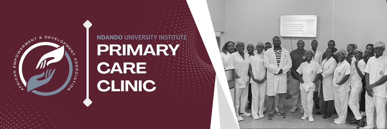 A group of healthcare workers at Ndando University Institute Primary Care Clinic.