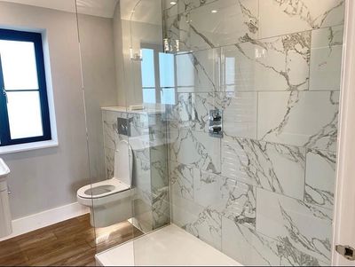 Stunning new build bathroom ready for its new owners, serviced by Immaculate Cleaning Wells.