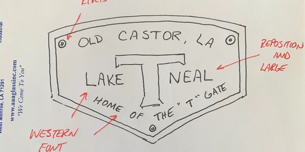 Hand Sketch of Custom Logo for design of leather patches