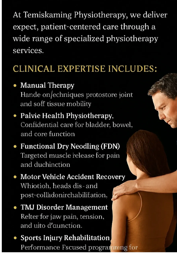 Manual Therapy. Pelvic Health, TMJ Disorder Management, Sports Injury  Myofascial Pain Disorders 