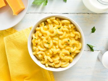 Creamy Mac and Cheese made with Wisconsin Cheese, topped with parsley.