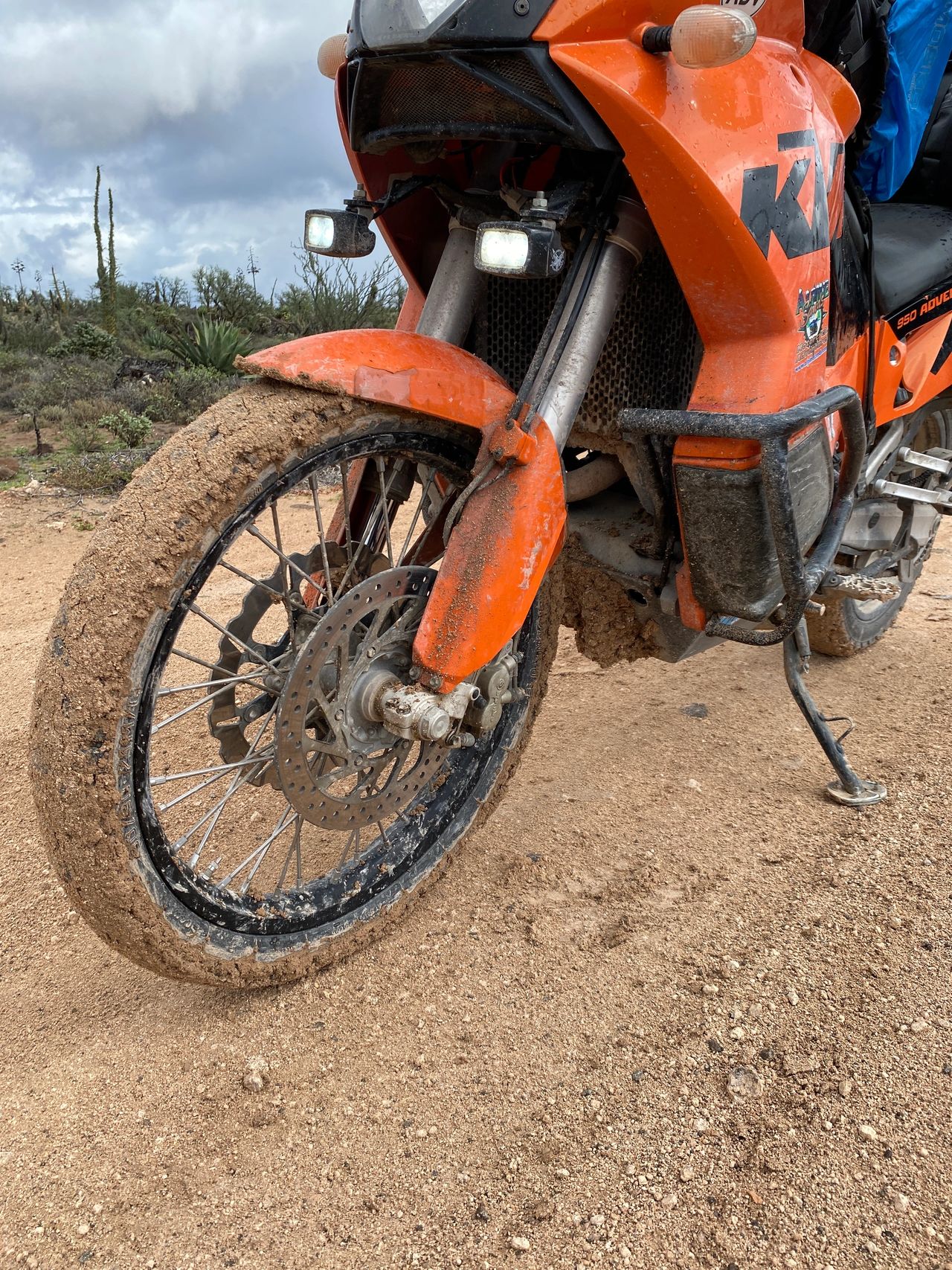 The mud caked up so much it ended up ripping the front fender off Rebecca's bike. Photo courtesy of Rebecca. The mud caked up so much it ended up ripping the front fender off Rebecca's bike. Photo courtesy of Rebecca.