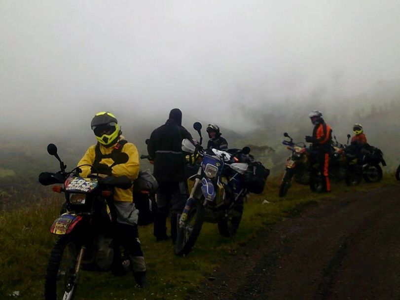 Cloudy ride through the mountains