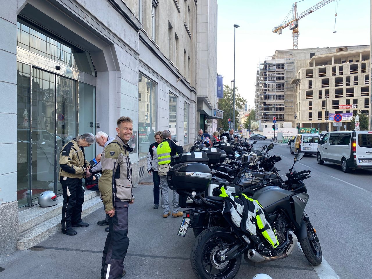 Leaving Ljubljana on first day of the ride Leaving Ljubljana on first day of the ride