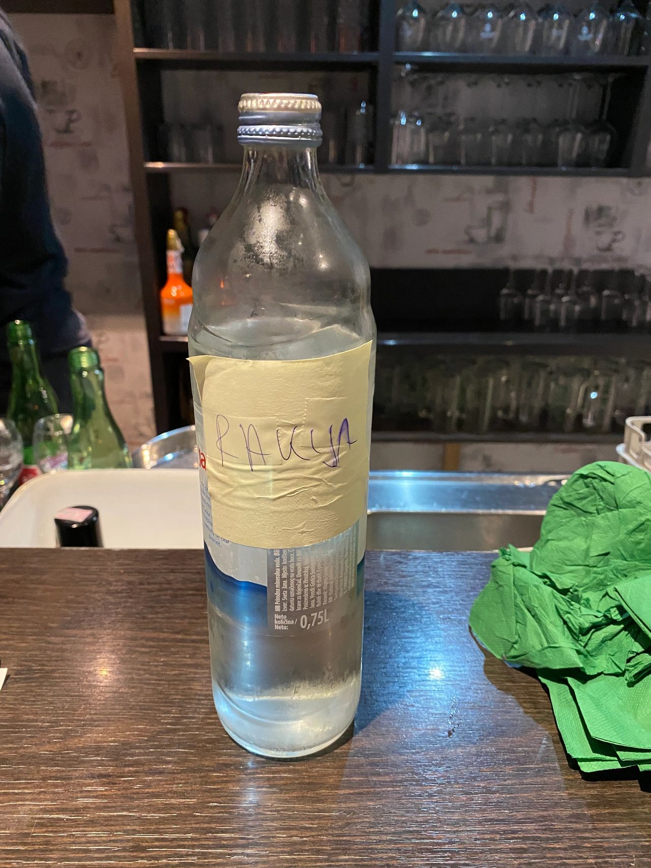 Sampling the local hooch courtesy of the hotel staff