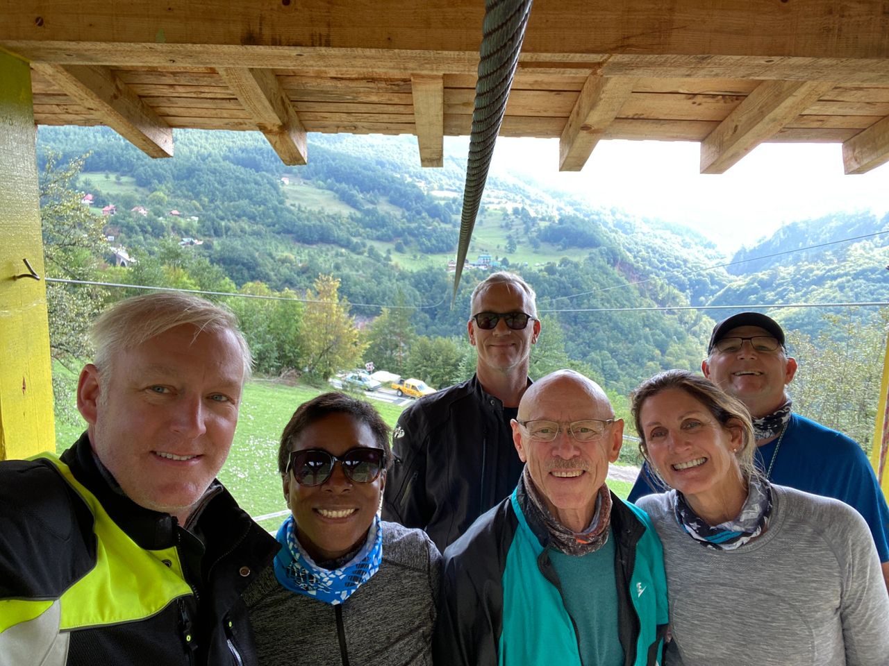 Getting ready to go ziplining in Montenegro