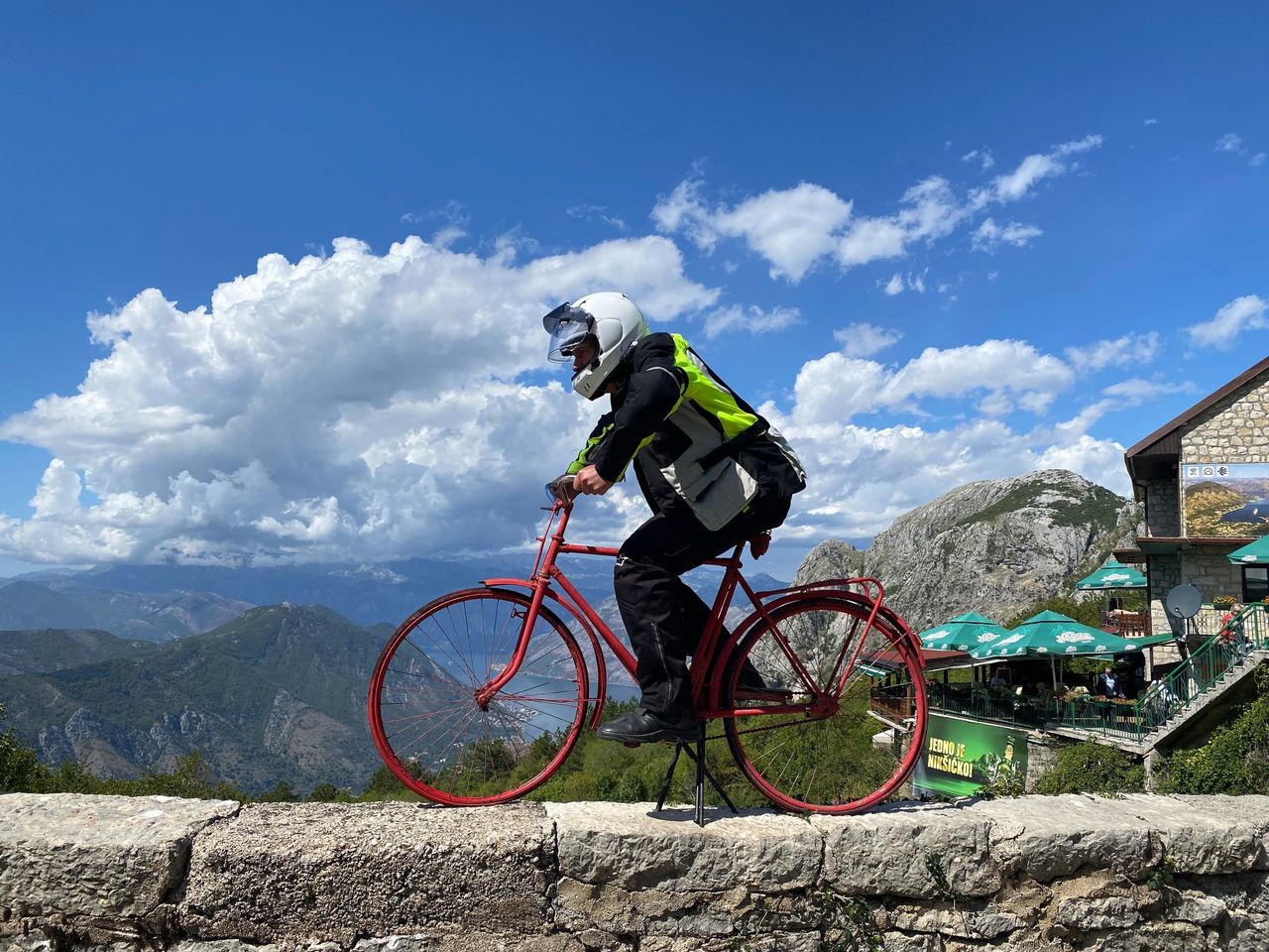 At a lunch stop with amazing views