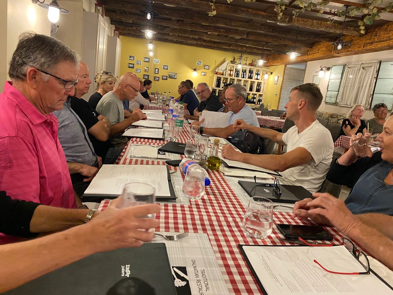 Dinner at a traditional Dalmatian restaurant in Zadar, Croatia.  No Dalmatians on the menu...I checked!