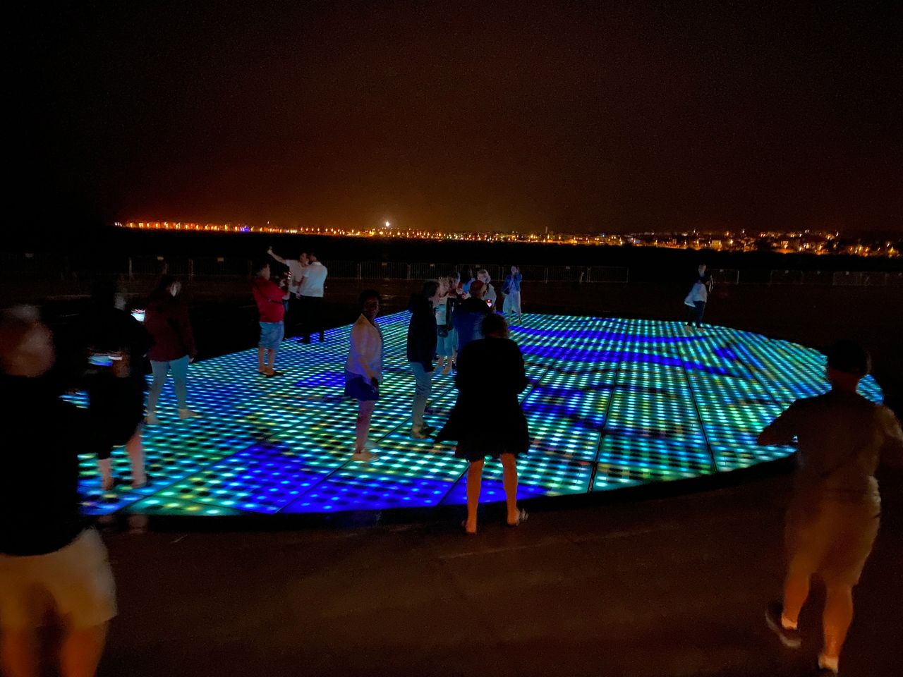 Sidewalk near the sea organ in Zadar after dinner