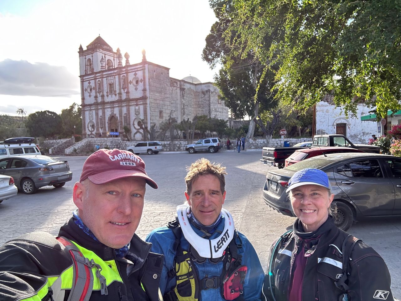 On the square in San Ignacio by the mission. On the square in San Ignacio by the mission.