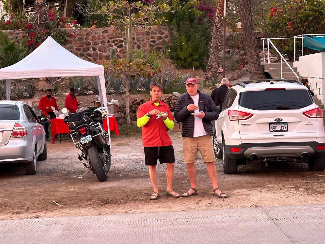 Gene and I enjoying our tacos. Coincidentally, they were some of the best tacos we had on the trip! Gene and I enjoying our tacos. Coincidentally, they were some of the best tacos we had on the trip!