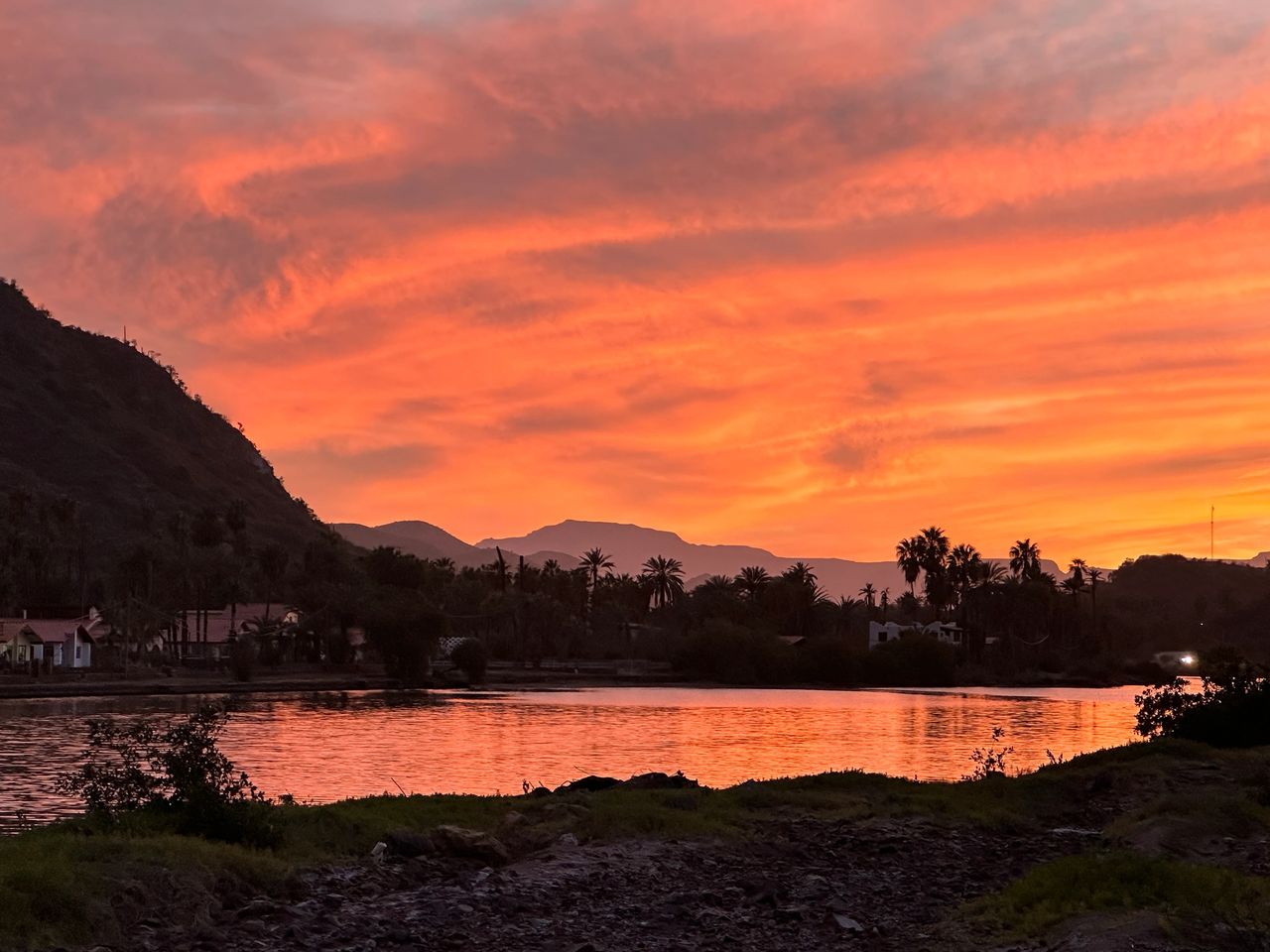 Sunset over the river. Sunset over the river.