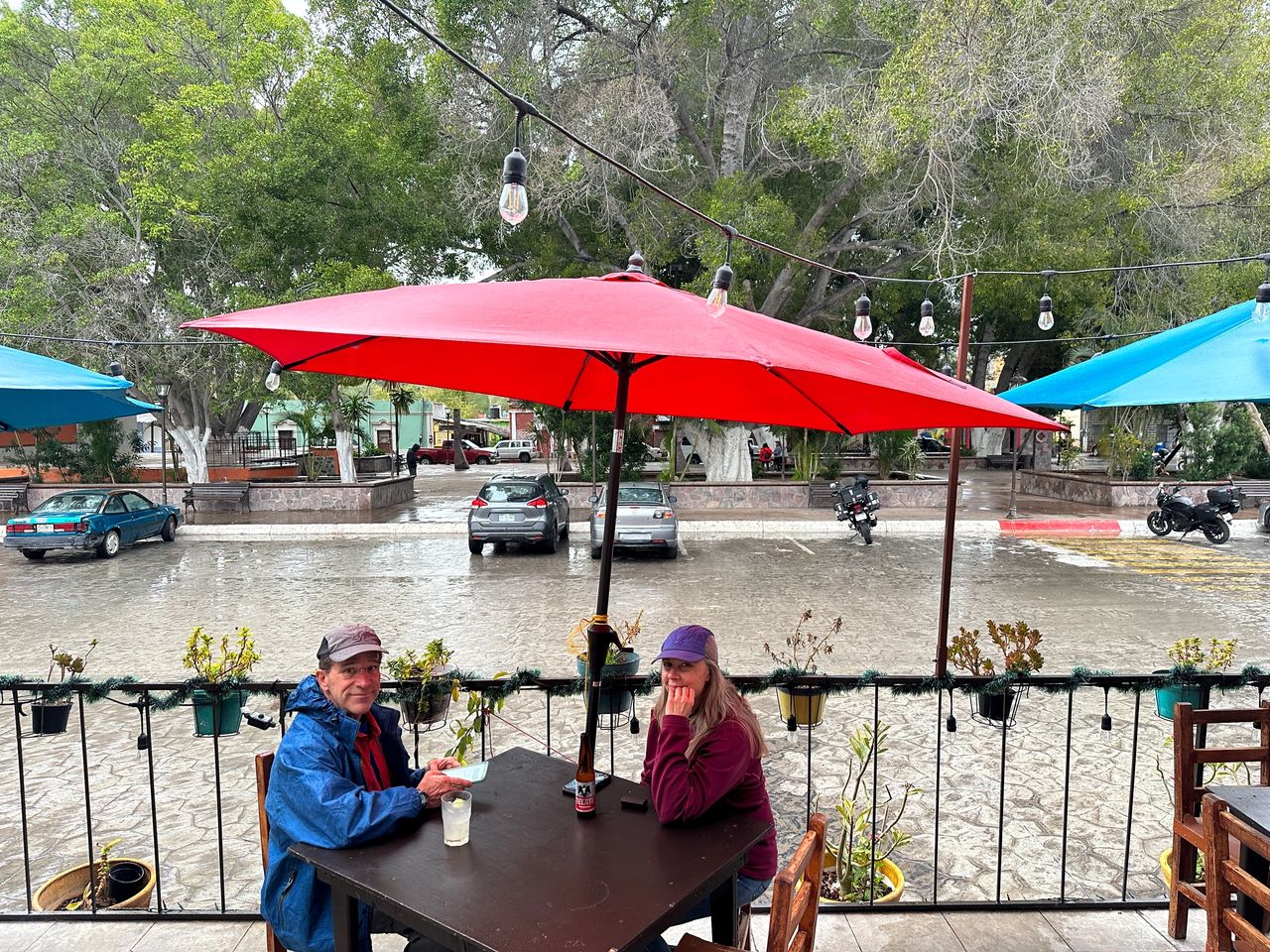 The rain finally let up. The rain finally let up.