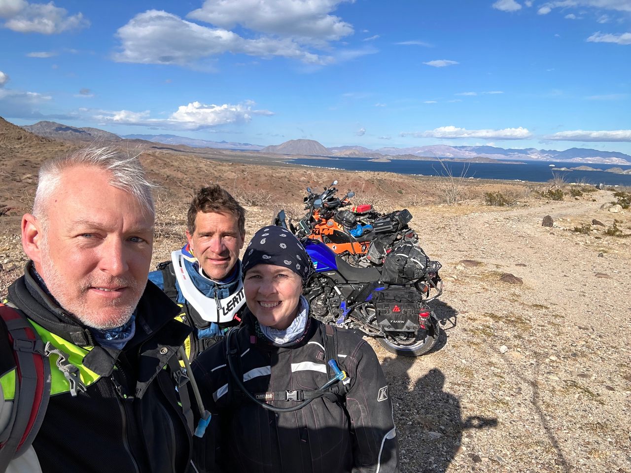 Riding into Bahia Los Angeles. Riding into Bahia Los Angeles.