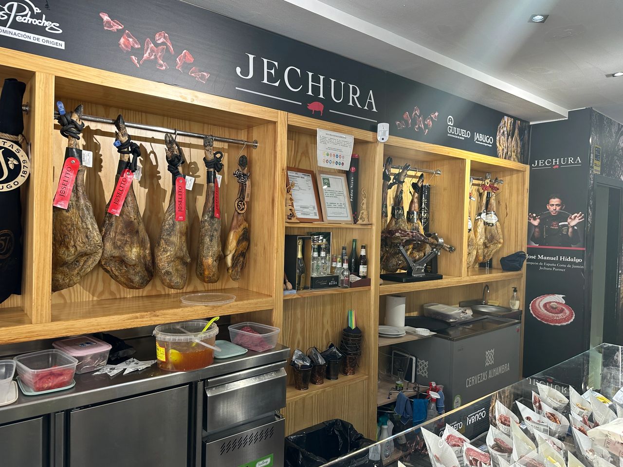Jamon (ham) is everywhere in Andalucia!
