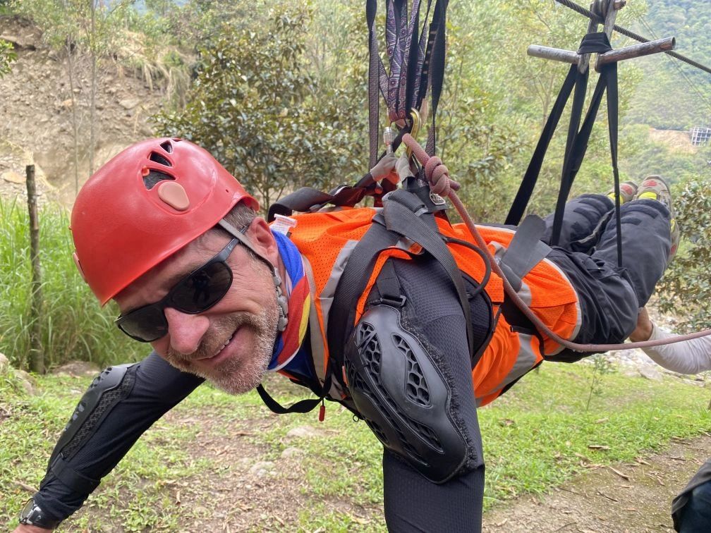 Ziplining outside Banos