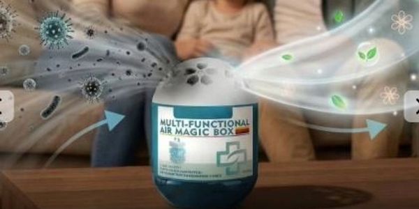 Multi-functional air purifier removing germs and refreshing air.