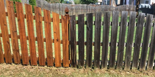 Old fences look new with our soft wash of wood surfaces.