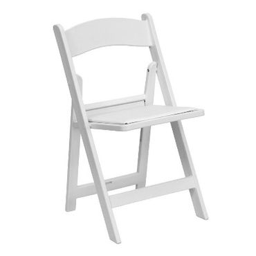 White Resin Padded Chair