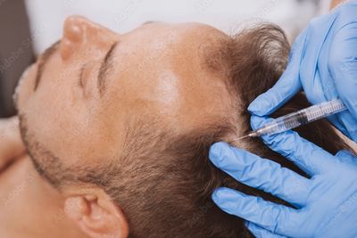 PRP injection on the scalp to treat hair loss