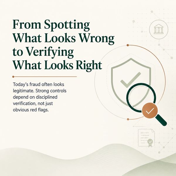 From spotting what looks wrong to verifying what looks right.