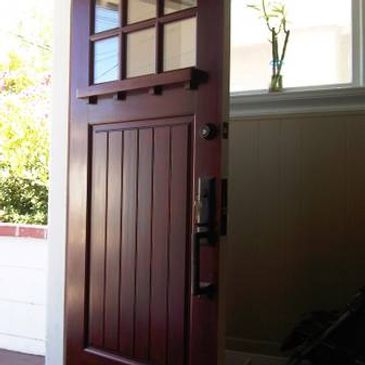 Front door installation in Berkeley home