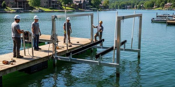 DockMax, servicing Knoxville and East Tennessee. Professional boat lift and dock builders. 