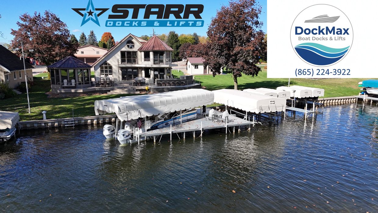 Starr Products Pontoon Lifts, Boat Lifts, PWC Lifts, and Tri-toon lifts by DockMax Knoxville. 
