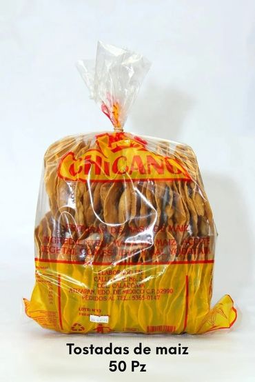 Tostadas de Maiz de 50 piezas